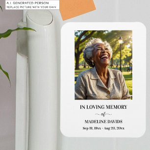 Elegantes einfaches Gedenkfoto Magnet