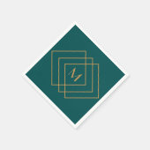 Elegantes, einfaches geometrisches Art Déco Design Serviette (Ecke)