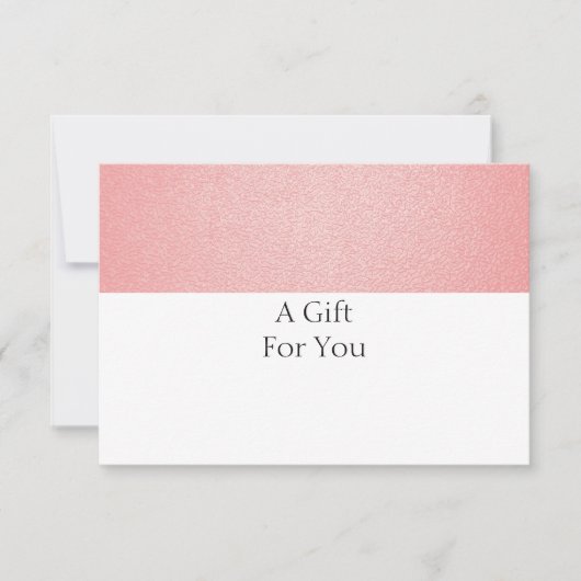 Elegantes einfaches Geschenkgutschein für Korallen (Vorderseite)