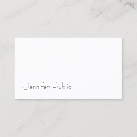 Elegantes, einfaches Grafikdesign Modernes Design Visitenkarte (Vorderseite)