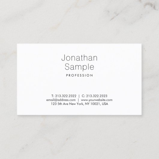 Elegantes, einfaches grafisches Design Beruflich t Visitenkarte (Rückseite)