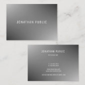 Elegantes, einfaches Graumuster Modernes, Beruflic Visitenkarte (Vorne/Hinten)