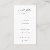 Elegantes einfaches handgeschriebenes Text-Skript Visitenkarte (Vorderseite)