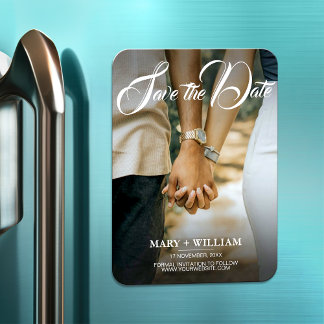 Elegantes einfaches Hochzeitsfest Save the Date Magnet