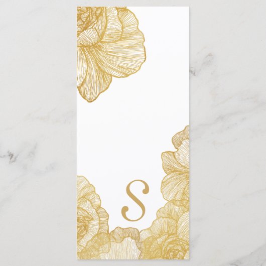 Elegantes einfaches Hochzeitsprogramm für die Golf Programm (Rückseite)