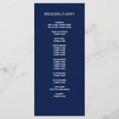 Elegantes einfaches Hochzeitsprogramm Programm (Rückseite)