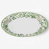 Elegantes Einfaches Holiday Wreath Pappteller (Schrägansicht)