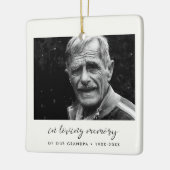 Elegantes einfaches In-Love-Memory-Foto Keramikornament (Links)