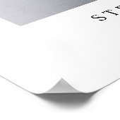 Elegantes einfaches kalligrafisches Foto Hochzeit  Poster (Ecke)