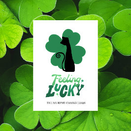 Elegantes einfaches Kleeblatt-Foto St. Patrick's D Feiertagskarte