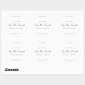 Elegantes einfaches Minimal Candle Label Runder Aufkleber (Blatt)