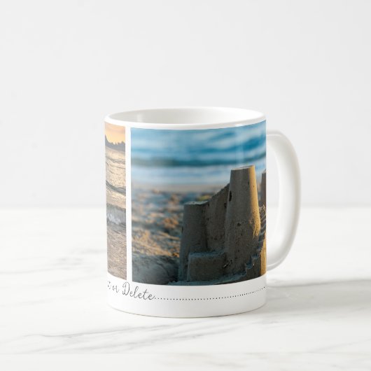 Elegantes einfaches, minimales Script-Personalisie Kaffeetasse (VorderseiteRechts)