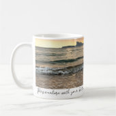 Elegantes einfaches, minimales Script-Personalisie Kaffeetasse (Links)