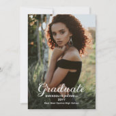 Elegantes einfaches Minimalistisch Graduate Foto Einladung (Vorderseite)