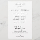 Elegantes, einfaches Minimalistisch-Modernes Hochz (Rückseite)