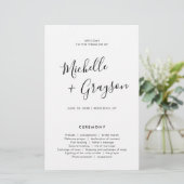 Elegantes, einfaches Minimalistisch-Modernes Hochz (Stehend Vorderseite)