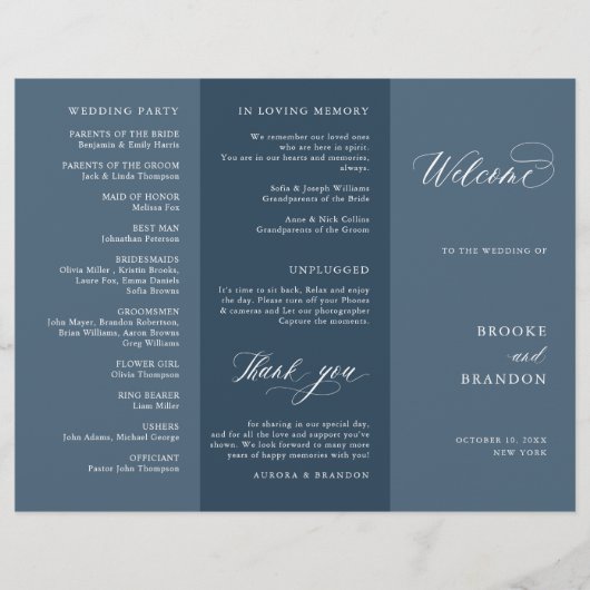 Elegantes, einfaches Minimalistisch-Modernes Hochz (Vorderseite)