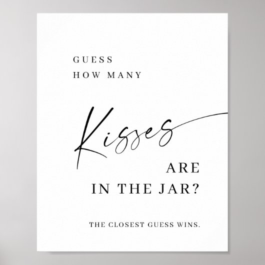 Elegantes Einfaches Minimalistisches Brautparty Poster (Vorne)