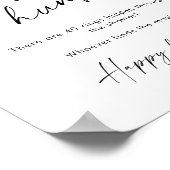 Elegantes Einfaches Minimalistisches Brautparty zu Poster (Ecke)