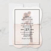 Elegantes Einfaches Minimalistisches Foto Hochzeit Einladung (Vorderseite)