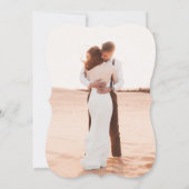 Elegantes Einfaches Minimalistisches Foto Hochzeit Einladung (Rückseite)