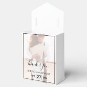 Elegantes Einfaches Minimalistisches Foto Hochzeit Geschenkschachtel (Geöffnet)