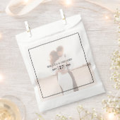 Elegantes Einfaches Minimalistisches Foto Hochzeit Geschenktütchen (Ausgeschnitten)