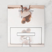 Elegantes Einfaches Minimalistisches Foto Hochzeit Platzkarte (Außenseite Aufgefaltet)