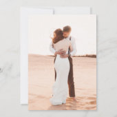 Elegantes Einfaches Minimalistisches Foto Hochzeit Save The Date (Rückseite)