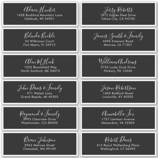 Elegantes, einfaches Minimalistisches, modernes Ad Aufkleber (Vorderseite)