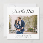 Elegantes einfaches Minimalistisches modernes Hoch Save The Date (Vorderseite)