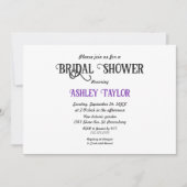 Elegantes einfaches Minimalistisches Skript-Brautp Einladung (Vorderseite)