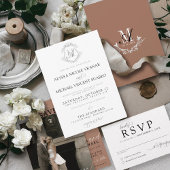 Elegantes einfaches Mocha Mousse Foto Hochzeit Save The Date