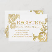 Elegantes einfaches, modernes Blumengoldverleih Begleitkarte (Vorne/Hinten)