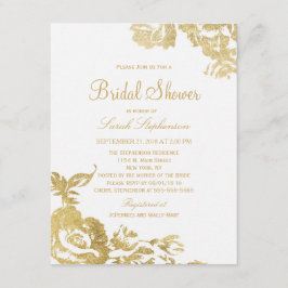 Elegantes, einfaches, modernes Brautparty mit Blum Einladung