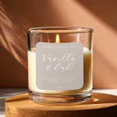 Elegantes, einfaches, modernes Candle Label Quadratischer Aufkleber