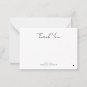 Elegantes, einfaches, modernes Chic-Skript danke Mitteilungskarte (Vorderseite)