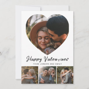Elegantes einfaches, modernes Foto zum Valentinsta Feiertagskarte