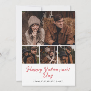 Elegantes einfaches, modernes Foto zum Valentinsta Feiertagskarte