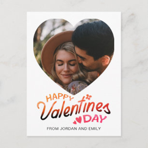Elegantes einfaches modernes Frohes Valentinstag-F Feiertagspostkarte