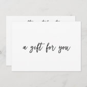 Elegantes einfaches, modernes Geschenkzertifikat (Vorne/Hinten)