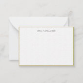 Elegantes einfaches, modernes Gold Textured Weddin Mitteilungskarte (Vorderseite)