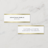 Elegantes einfaches, modernes Golddesign Trendy Sc Mini Visitenkarte (Vorne/Hinten)