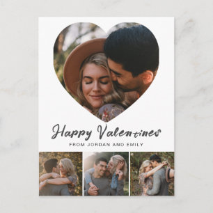 Elegantes einfaches modernes Happy Valentinstag Fo Feiertagspostkarte