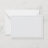 Elegantes, einfaches, modernes Kleines Slate Weddi Mitteilungskarte (Rückseite)