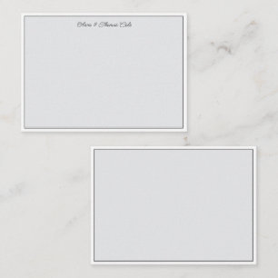 Elegantes, einfaches, modernes Kleines Slate Weddi Mitteilungskarte