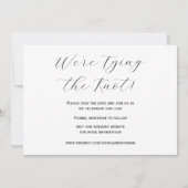 Elegantes einfaches, modernes, minimales Script-Fo Einladung (Rückseite)