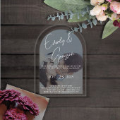 Elegantes Einfaches Modernes Minimalistisches Foto Acryleinladungen