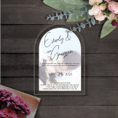 Elegantes Einfaches Modernes Minimalistisches Foto Acryleinladungen