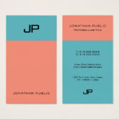 Elegantes einfaches, modernes Monogramm Beruflich (Vorne & Hinten)